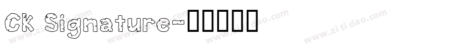 CK Signature字体转换